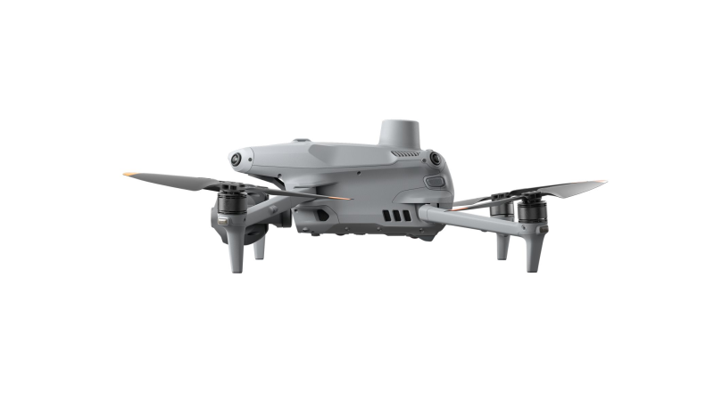 Gray drone on a white background - DJI M4T Shot from Side
